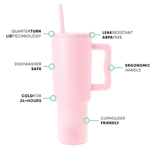 40oz Handle Cup 304 Stainless Steel Cold Insulation Large Tumbler Ice Cup